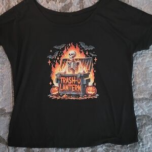 Black Halloween Skeleton T-Shirt